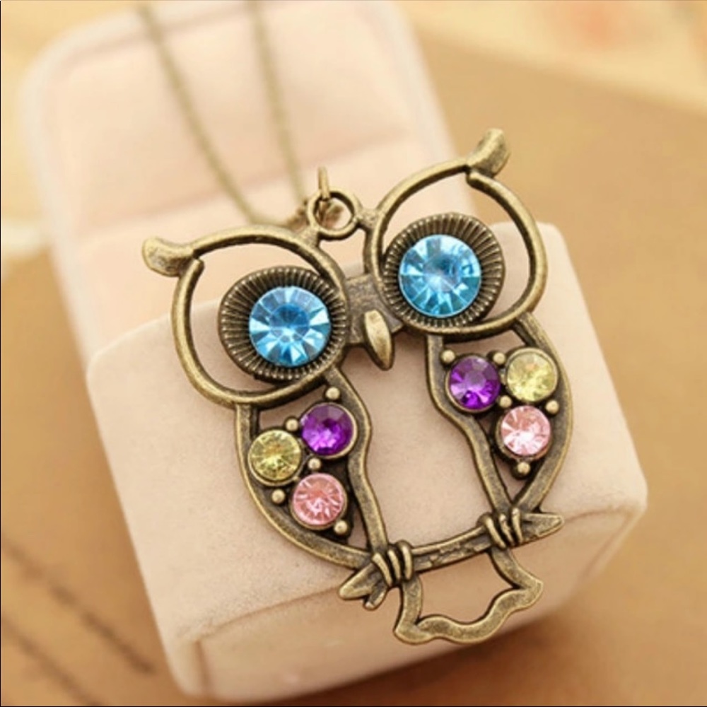 Antique Style Owl Necklace! NWOT